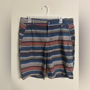 Lululemon Commission Shorts Mens Size 36 Stripes Multicolor 10" Inseam Striped